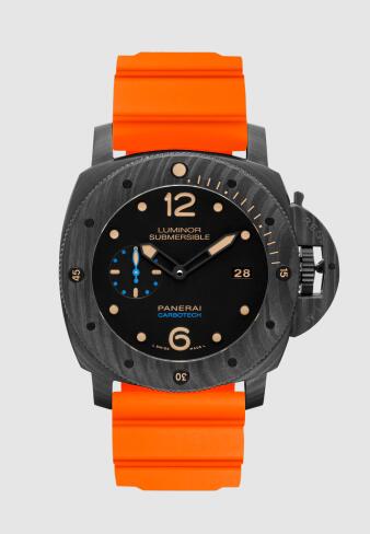 Panerai Submersible Carbotech 47mm Replica Watch PAM00616 CAOUTCHOUC ORANGE